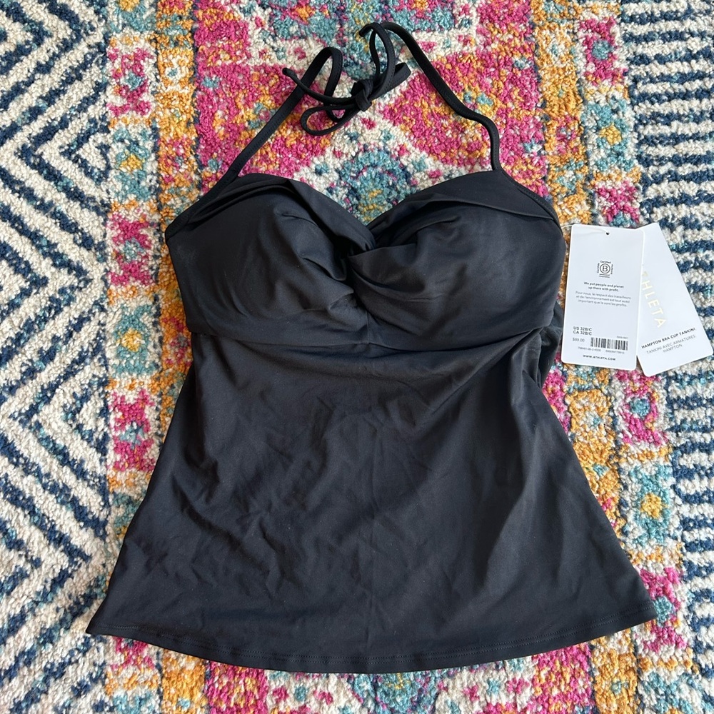 Athleta Black Hampton Bra Cup Tankini